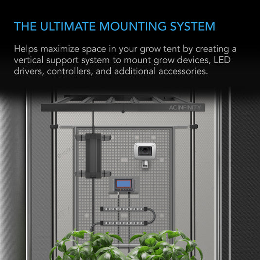 AC Infinity Grow Tent Gear Board, Equipment, and Cable Wall Organizer.