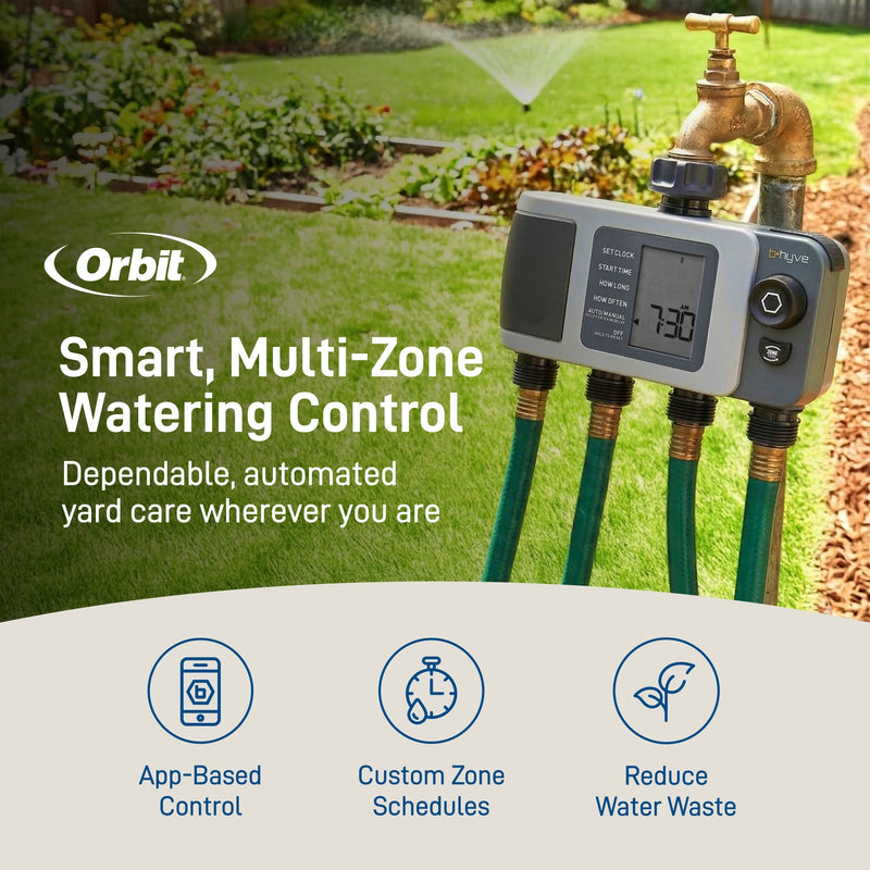Load image into Gallery viewer, B-hyve XD 4-Outlet Bluetooth Hose Faucet Sprinkler Timer | 24634, additional product view 2
