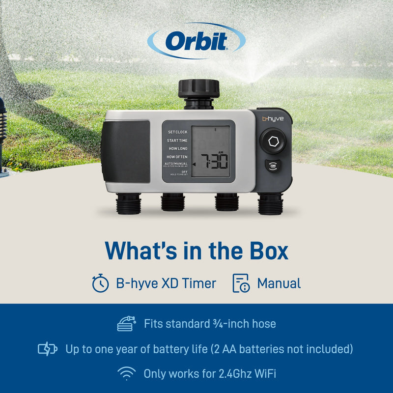 Load image into Gallery viewer, B-hyve XD 4-Outlet Bluetooth Hose Faucet Sprinkler Timer | 24634, additional product view 9
