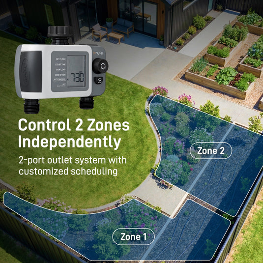 B-hyve XD 2-Outlet Bluetooth Hose Faucet Sprinkler Timer | 24632, additional product view 3