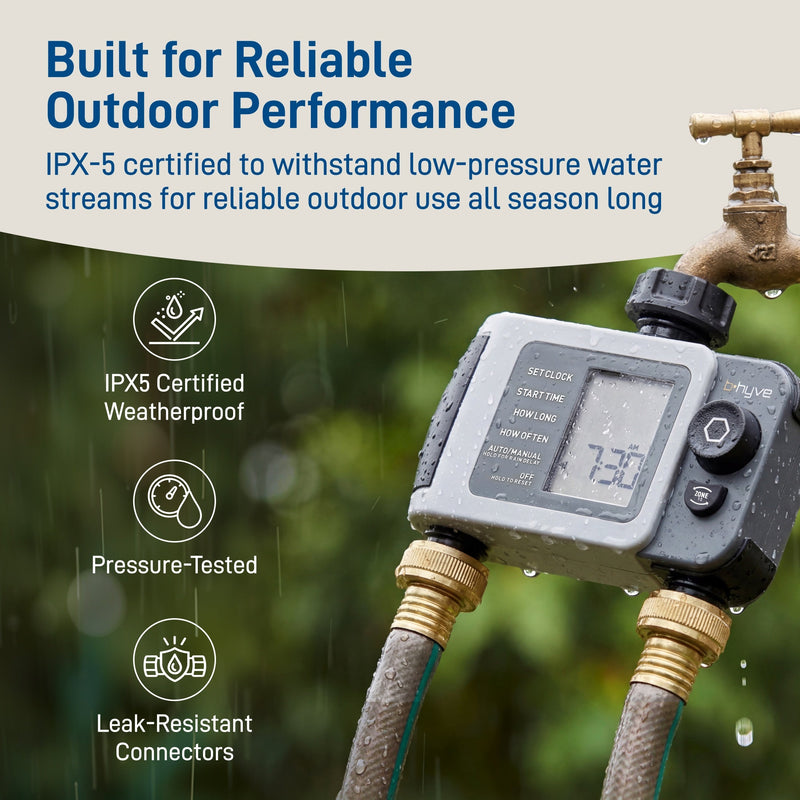 Load image into Gallery viewer, B-hyve XD 2-Outlet Smart Hose Faucet Sprinkler Timer with B-hyve Smart Gen 2 Hub | 24637, additional product view 7
