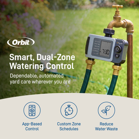 B-hyve XD 2-Outlet Bluetooth Hose Faucet Sprinkler Timer | 24632, additional product view 2