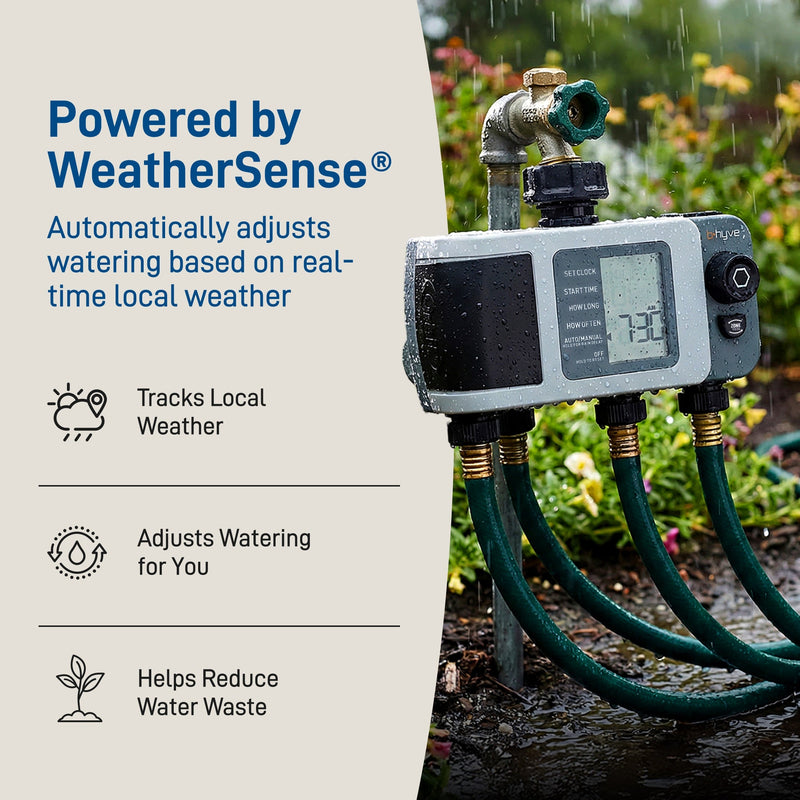Load image into Gallery viewer, B-hyve XD 4-Outlet Smart Hose Faucet Sprinkler Timer with B-hyve Smart Gen 2 Hub | 24639, additional product view 4
