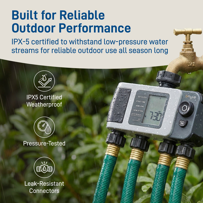 Load image into Gallery viewer, B-hyve XD 4-Outlet Bluetooth Hose Faucet Sprinkler Timer | 24634, additional product view 6
