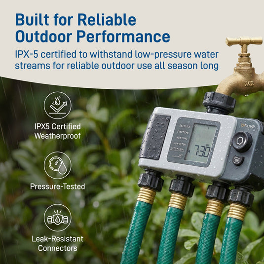 B-hyve XD 4-Outlet Bluetooth Hose Faucet Sprinkler Timer | 24634, additional product view 6