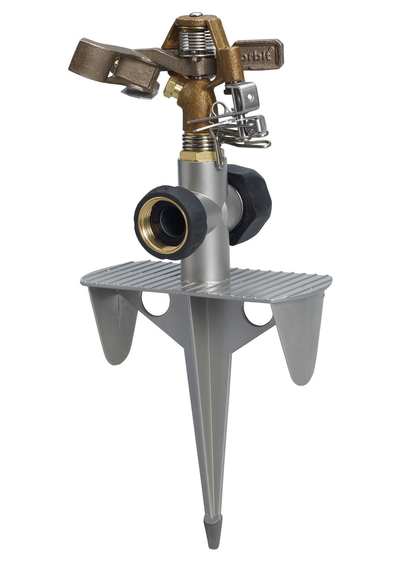 Load image into Gallery viewer, Brass Impact Sprinkler on Zinc Spike 56946

