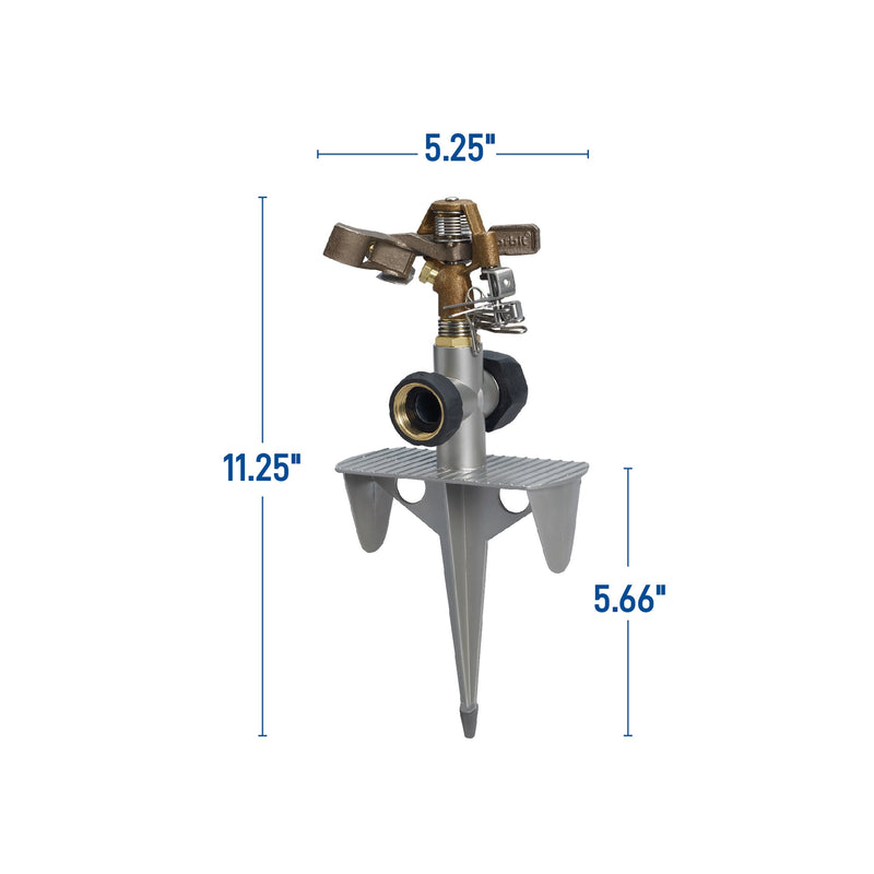 Load image into Gallery viewer, Brass Impact Sprinkler on Zinc Spike 56946
