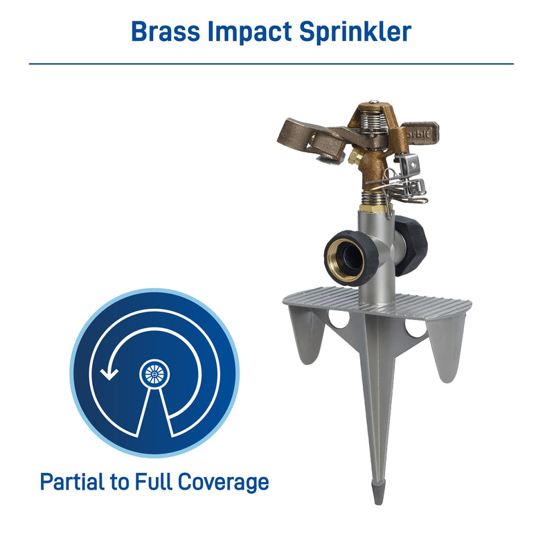 Load image into Gallery viewer, Brass Impact Sprinkler on Zinc Spike 56946
