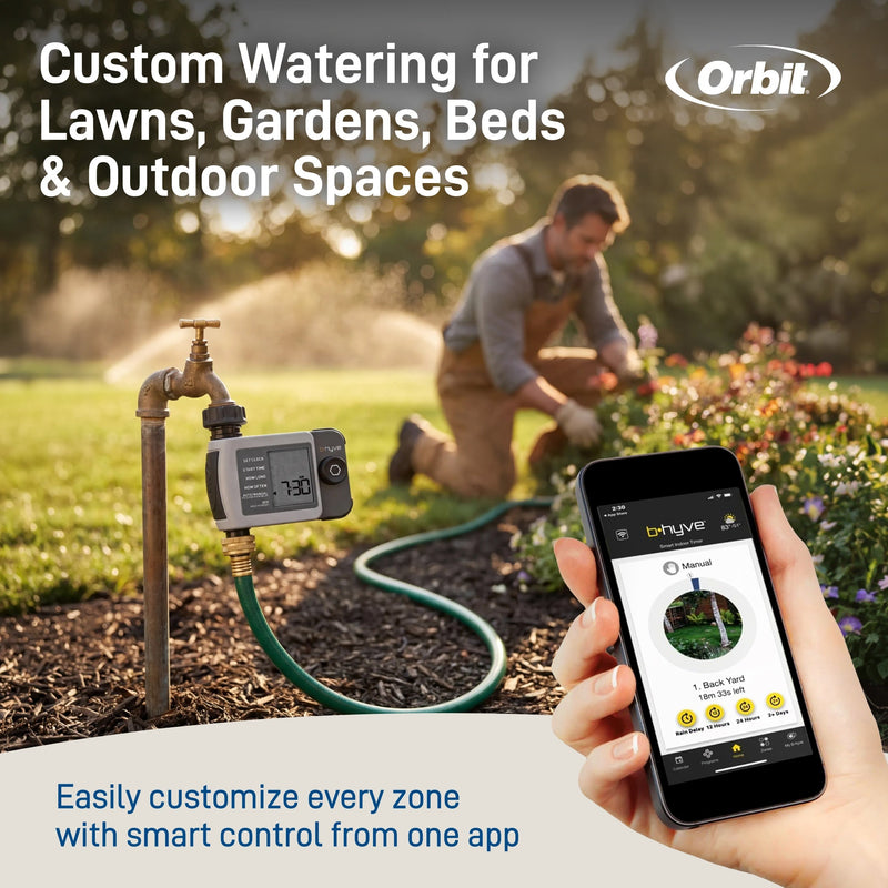 Load image into Gallery viewer, B-hyve XD 1-Outlet Bluetooth Hose Faucet Sprinkler Timer | 24511, additional product view 8
