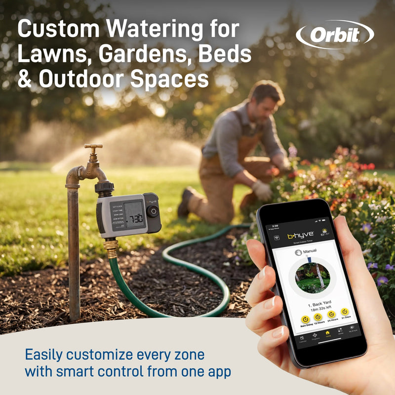 Load image into Gallery viewer, B-hyve XD 1-Outlet Smart Hose Faucet Sprinkler Timer with B-hyve Smart Gen 2 Hub | 24516, additional product view 9
