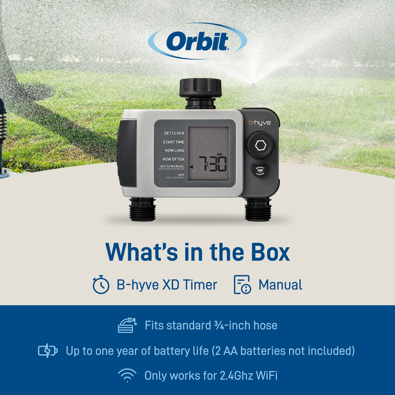 Load image into Gallery viewer, B-hyve XD 2-Outlet Bluetooth Hose Faucet Sprinkler Timer | 24632, additional product view 9
