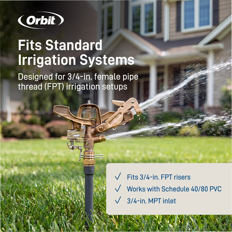 Load image into Gallery viewer, 3/4 in. MPT Brass Impact Sprinkler Head | 55016
