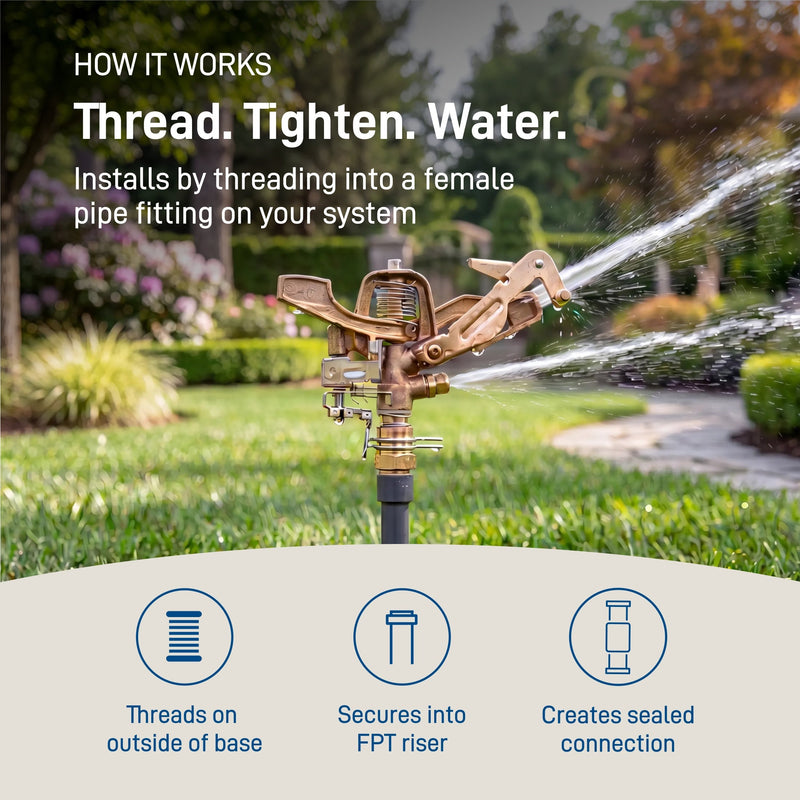 Load image into Gallery viewer, 3/4 in. MPT Brass Impact Sprinkler Head | 55016
