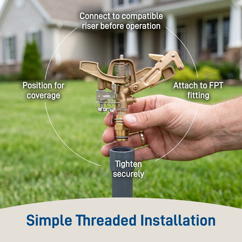Load image into Gallery viewer, 3/4 in. MPT Brass Impact Sprinkler Head | 55016
