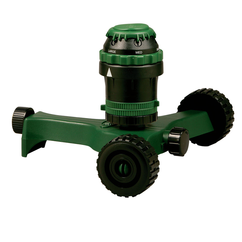 Load image into Gallery viewer, Product image of Orbit Irrigation H2O-Six® Gear-Drive Sprinkler on Plastic Wheel Base 58572
