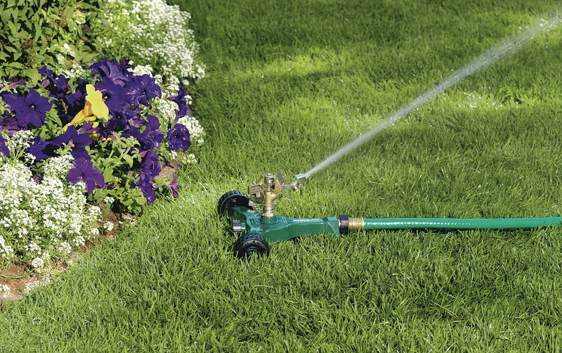 Load image into Gallery viewer, 1/2-in. Brass Impact Sprinkler on Metal Wheelbase | 56186

