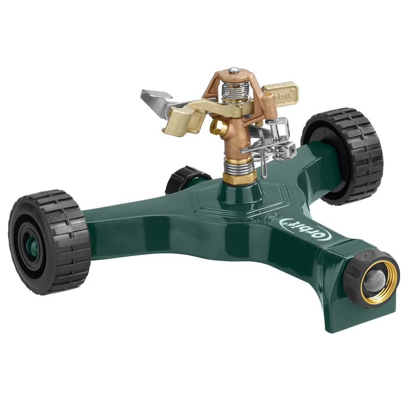 Load image into Gallery viewer, 1/2-in. Brass Impact Sprinkler on Metal Wheelbase | 56186
