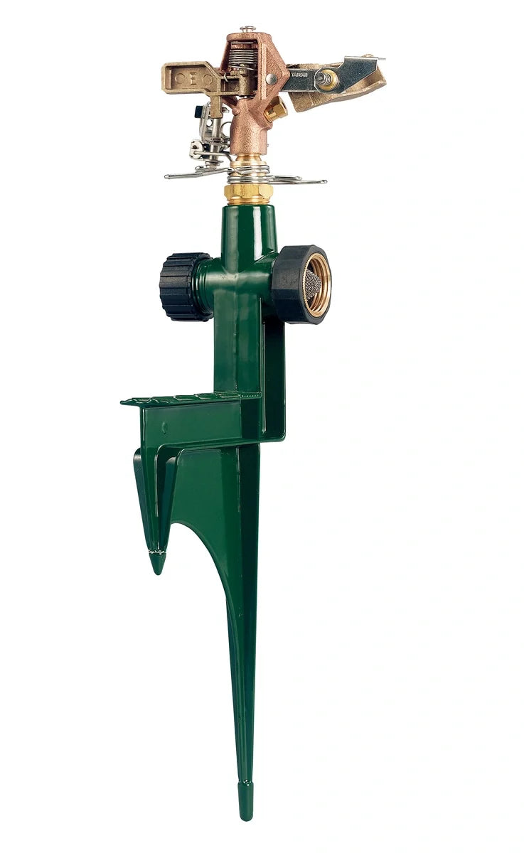 Load image into Gallery viewer, 1/2" Brass Impact Sprinkler on Step Spike | 58214N
