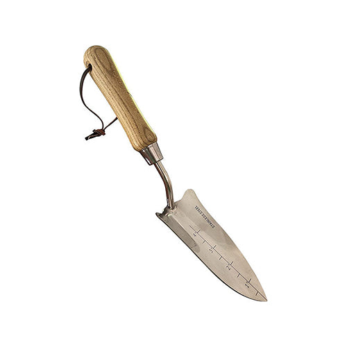 Load image into Gallery viewer, Stainless Steel Transplanter Trowel (classic wood handle)
