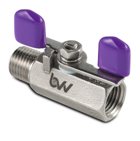 Stainless steel miniature butterfly ball valve