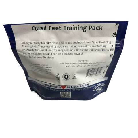 Quail feet training treats, detail