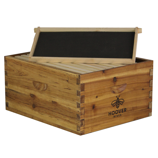 Fully Assembled 10-Frame Wax-Coated Beehive Kit – (1) Deep & (1) Medium | Hoover Hives® Original Beeswax Finish