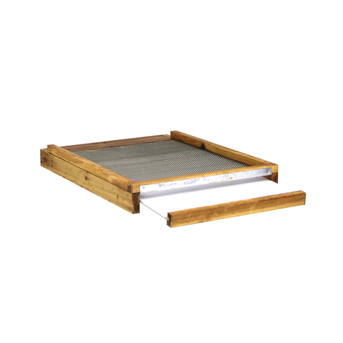 Screened bottom board, entrance reducer detail