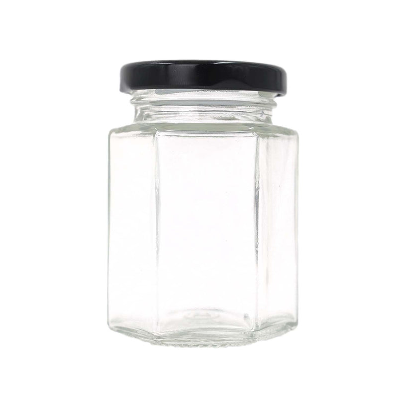 Load image into Gallery viewer, Glass Hexagon Jar | Top View  | 110 ml | 5 oz (price per case)
