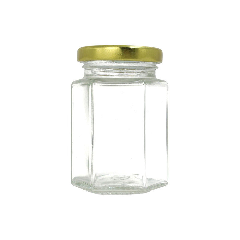 Load image into Gallery viewer, Glass Hexagon Jar | Top View  | 110 ml | 5 oz (price per case)
