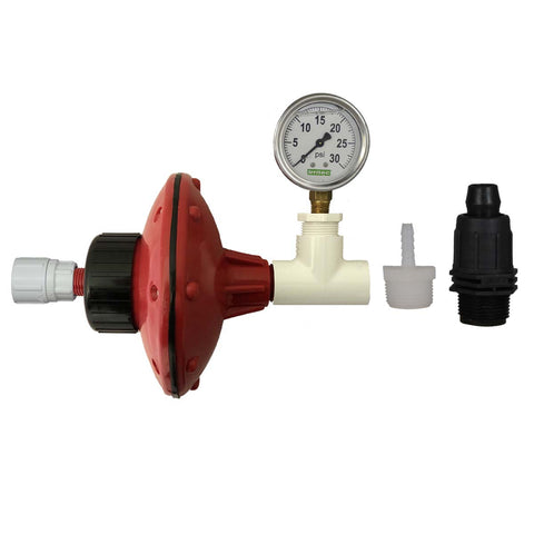 Whole system adjustable pressure reducer for Blumat systems