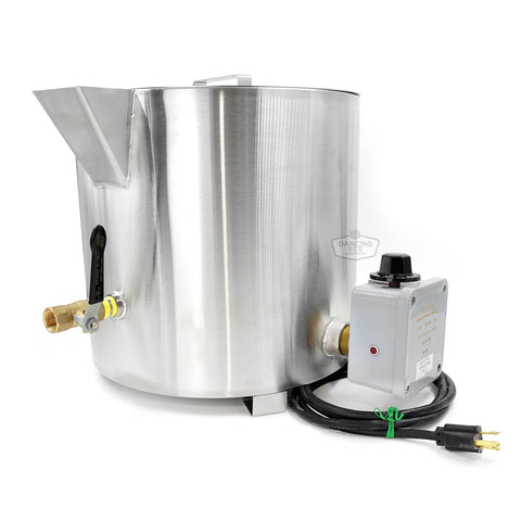 Dancing Bee 14-litre stainless steel water-jacketed wax melting tank and pail heater.