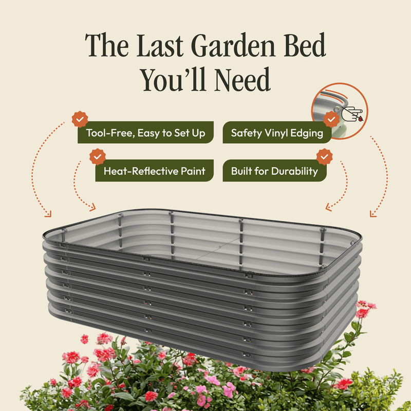 Load image into Gallery viewer, Gro-Rite "No Tools Needed" Premium Metal Raised Garden Bed Kit
