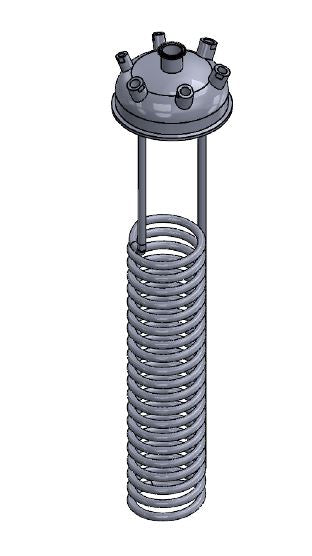 150 Liter Collection Vessel with Internal Coil, Coned Bottom, and Baffle in Jacket, additional product view 2