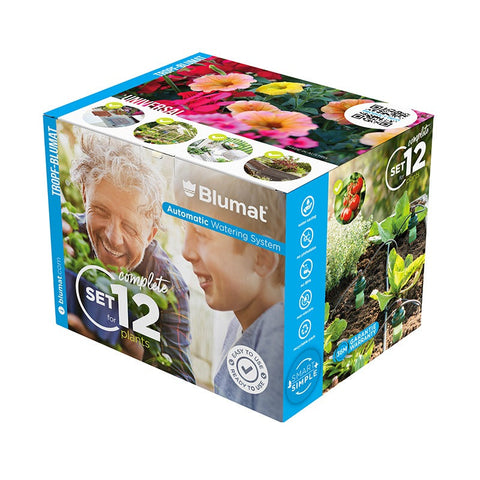 Tropf-Blumat Set 12 automatic watering kit in illustrated retail box