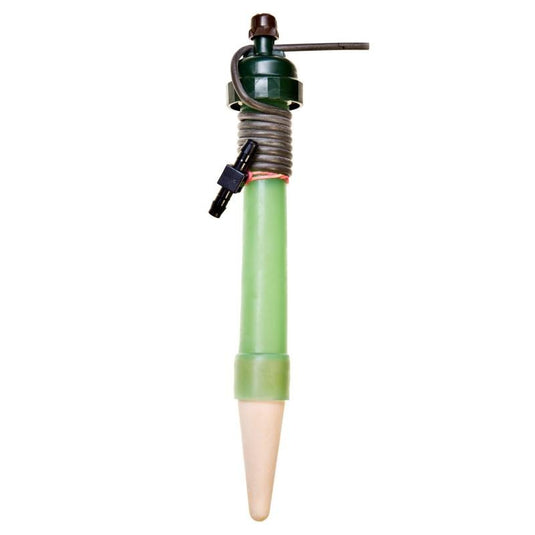 Long Tropf-Blumat Maxi watering sensor with green body and tubing