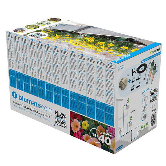 Back of Tropf-Blumat Set 40 box with component illustrations