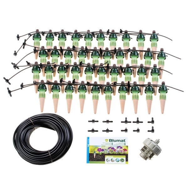 Load image into Gallery viewer, Tropf-Blumat Set 40 sensors, tubing, fittings and pressure reducer arranged together
