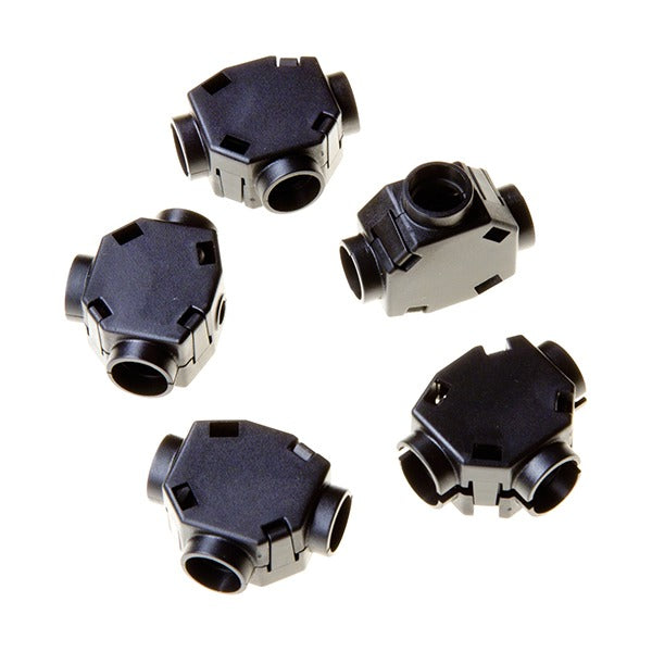 Load image into Gallery viewer, Black Blumat hose security clamps showing open tubing connection slots
