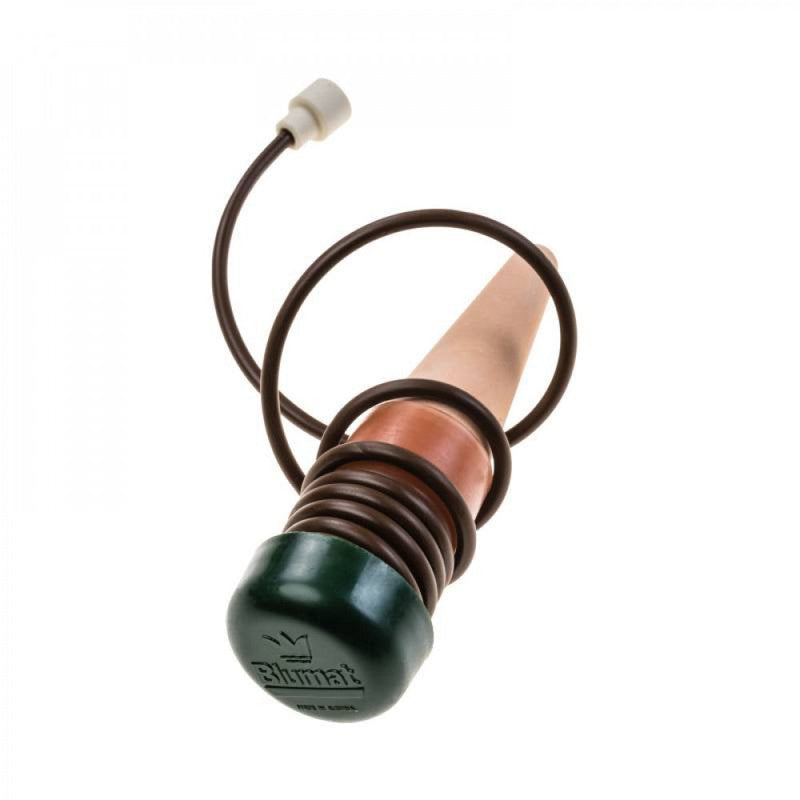 Load image into Gallery viewer, Blumat Classic watering cone with green cap and attached tubing
