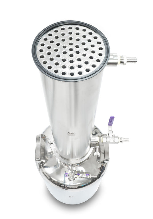 Jacketed Reactor with Motor and Collection Vessel