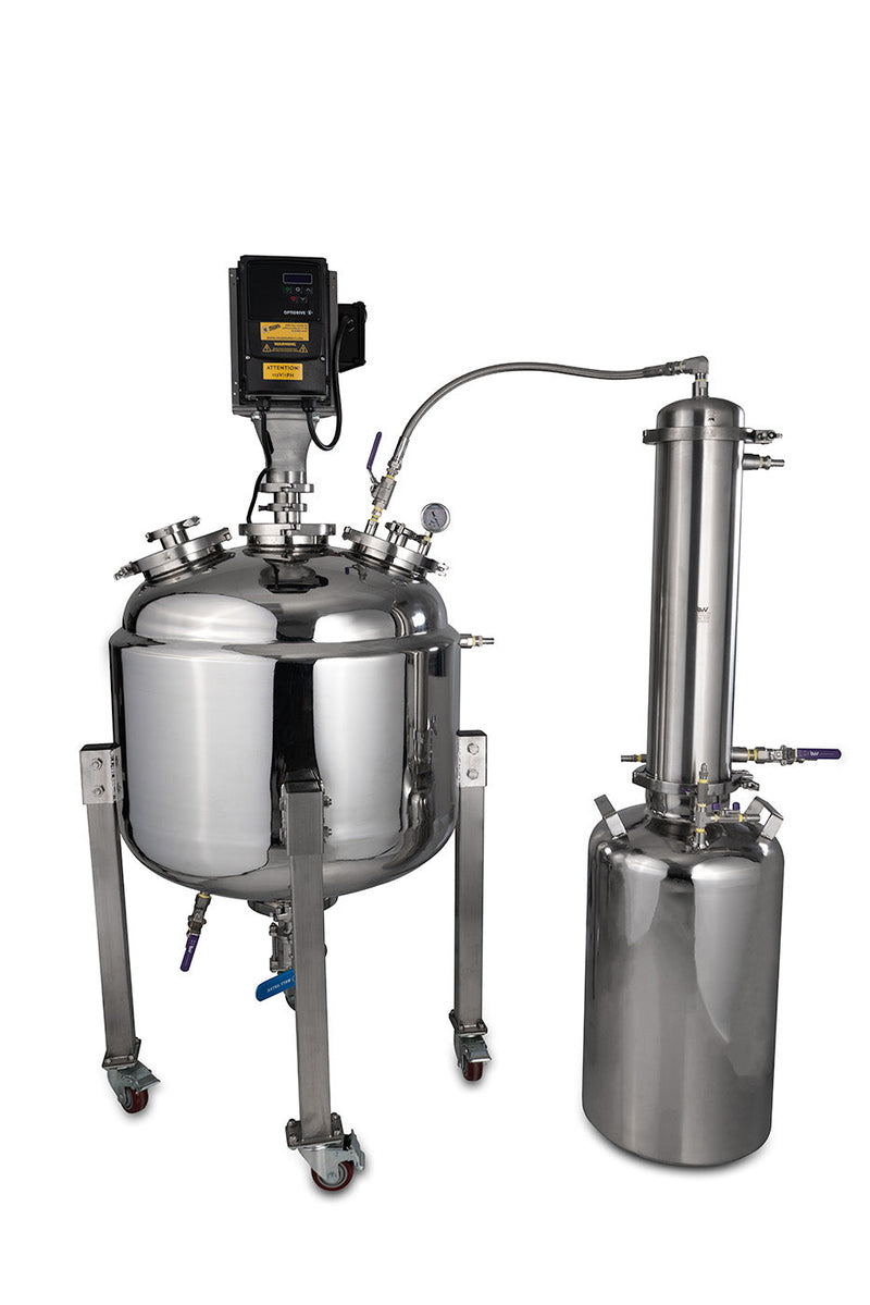 Load image into Gallery viewer, Jacketed Reactor with Motor and Collection Vessel
