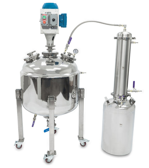 Jacketed Reactor with Motor and Collection Vessel, additional product view 2