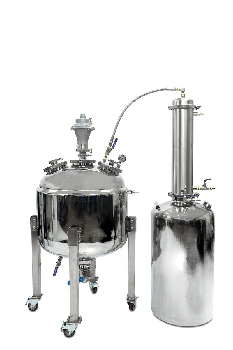 Load image into Gallery viewer, Jacketed Reactor with Motor and Collection Vessel
