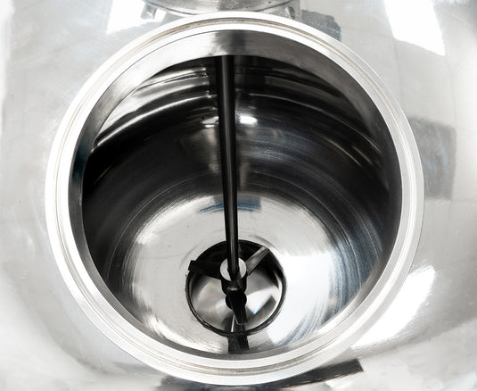 Jacketed Reactor with Motor and Collection Vessel