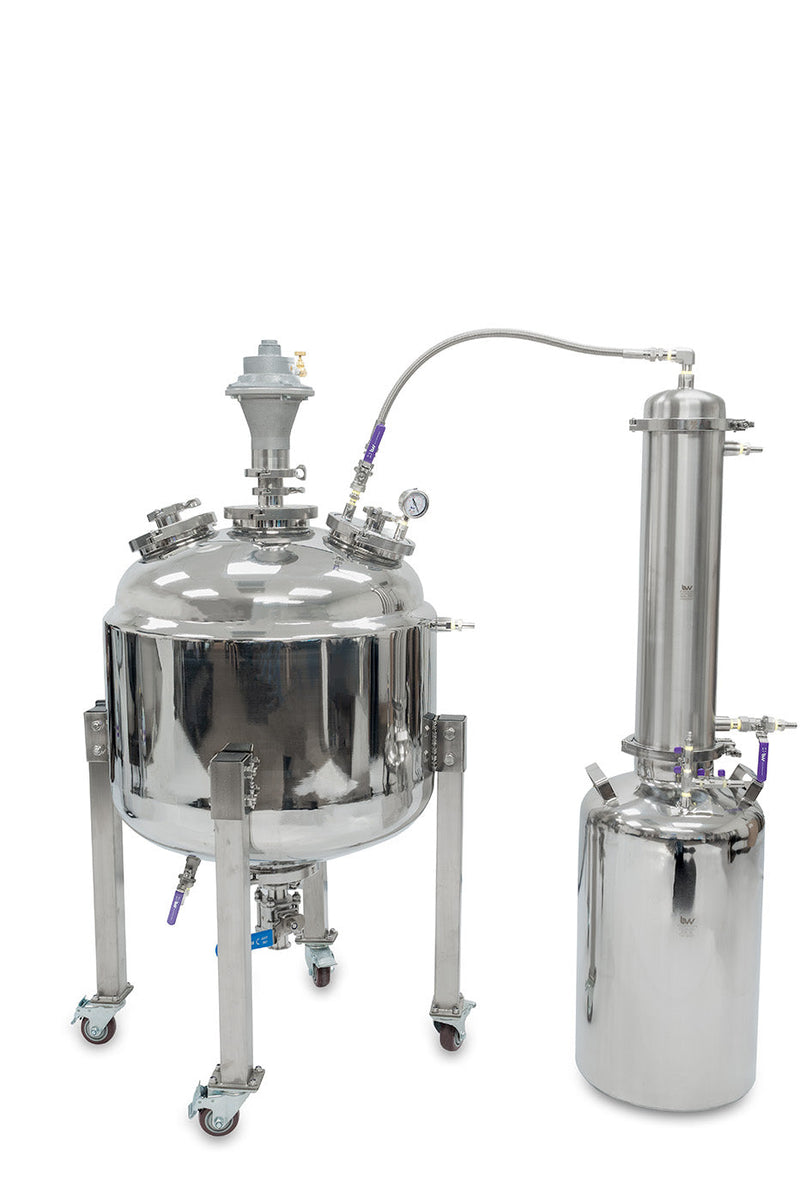 Load image into Gallery viewer, Jacketed Reactor with Motor and Collection Vessel
