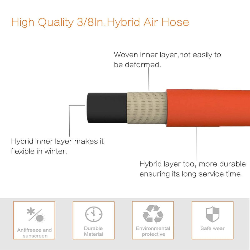 Load image into Gallery viewer, Retractable Air Hose Reel-PP Housing-3/8in-50ft
