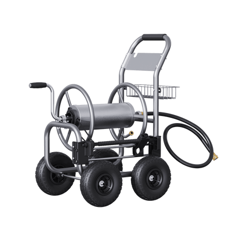 Giraffe Tools garden hose reel cart, 4-wheel