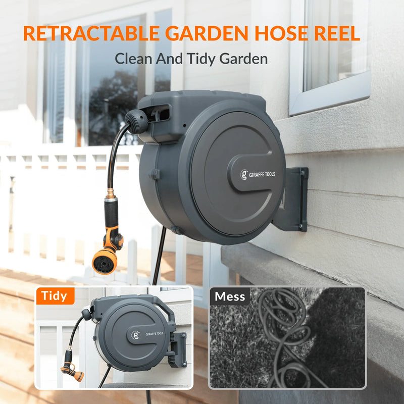 Load image into Gallery viewer, Retractable Garden Hose Reel 65ft-155ft
