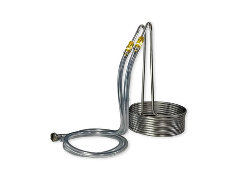 Coldbreak Knockout stainless steel immersion wort chiller coil.