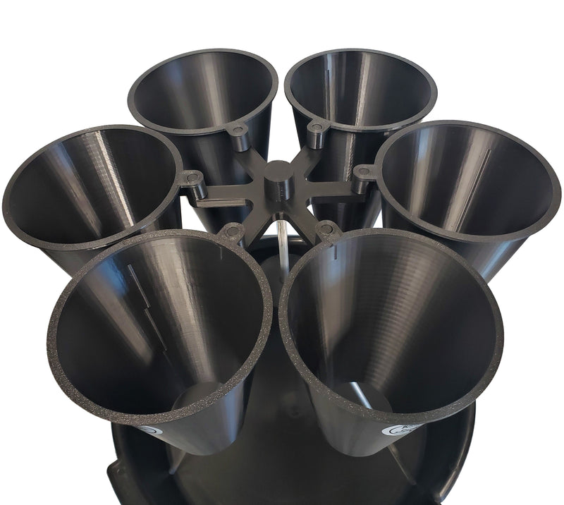 Load image into Gallery viewer, Quail Restraining 6 Cone Rotary Processing Station, Kill Cone Rotating Tower Stand
